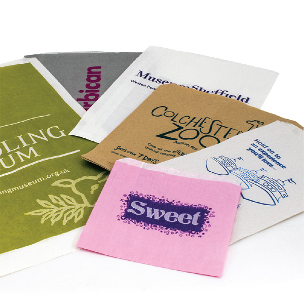 Printed Paper Bags in various sizes, printed from 1 to 4 colours by
